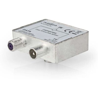 Nedis Satelliet- en Antenne-Adapter - F Vrouw / IEC Man - Nickelgeplateerd - 75 Ohm Nedis Satelliet- en Antenne-Adapter - F Vrouw / IEC Man - Nickelgeplateerd - 75 Ohm