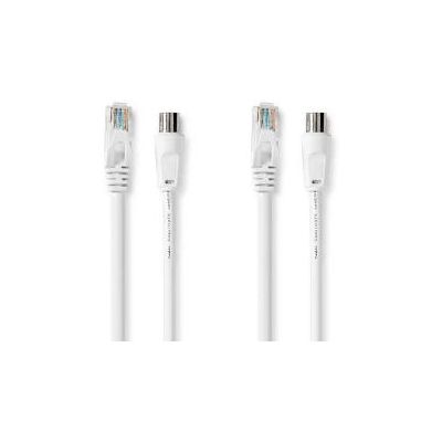Nedis Vit Coax & Cat6 Kabel 3m - Koaxial & Ethernet Kombination Nedis Vit Coax & Cat6 Kabel 3m - Koaxial & Ethernet Kombination