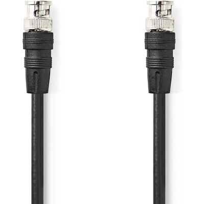 Cabo Coaxial Nedis - 75 Ohm, 5m, Preto - Cabo Coaxial Cabo Coaxial Nedis - 75 Ohm, 5m, Preto - Cabo Coaxial