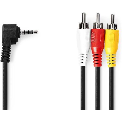 Nedis Video Kabel Adapter - 1m - 3 x RCA - Zwart Nedis Video Kabel Adapter - 1m - 3 x RCA - Zwart