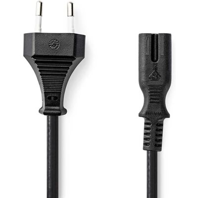 Nedis Netzkabel - 0,5m - IEC-320-C7 - Schwarz Nedis Netzkabel - 0,5m - IEC-320-C7 - Schwarz