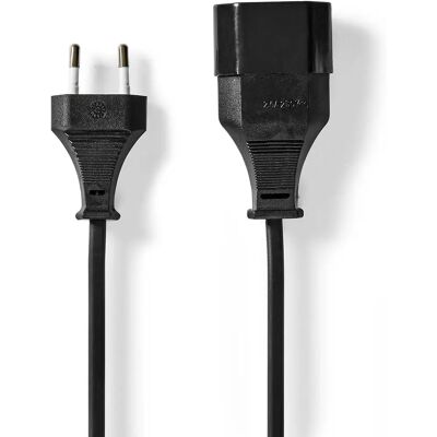 Nedis Câble d'Alimentation - Euro Male, Euro Femelle, 5m, Noir - Câble électrique Nedis Câble d'Alimentation - Euro Male, Euro Femelle, 5m, Noir - Câble électrique