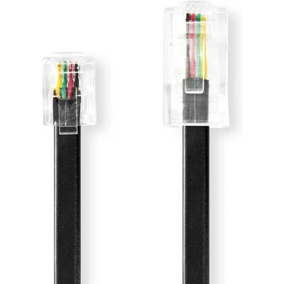 Nedis Modell TCGL90201B50 Flaches Telefonkabel 5m - Telefonkabel Nedis Modell TCGL90201B50 Flaches Telefonkabel 5m - Telefonkabel
