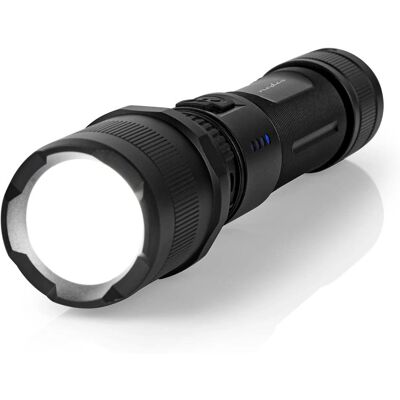 Nedis Wiederaufladbare LED-Taschenlampe - Fokus, 1000lm, Schwarz Nedis Wiederaufladbare LED-Taschenlampe - Fokus, 1000lm, Schwarz