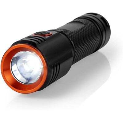 Nedis Schwarzer wiederaufladbarer LED-Taschenlampe - Taschenlampe Nedis Schwarzer wiederaufladbarer LED-Taschenlampe - Taschenlampe