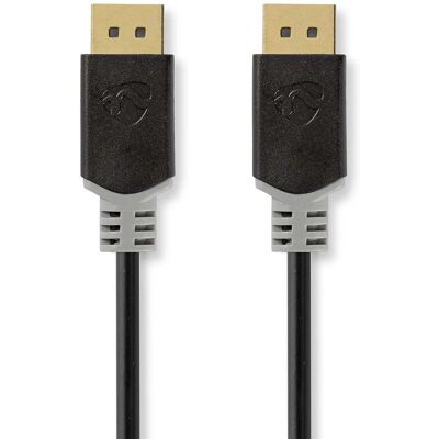 Nedis CCBW38010AT20 DisplayPort-kabel - 2m - Antracit - DisplayPort 2.1 Nedis CCBW38010AT20 DisplayPort-kabel - 2m - Antracit - DisplayPort 2.1