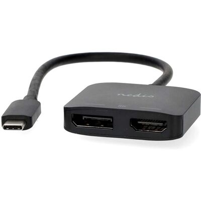 Nedis USB-C Adapter - 8K DisplayPort & HDMI - Svart Nedis USB-C Adapter - 8K DisplayPort & HDMI - Svart