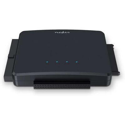 Nedis USB 3.2 Gen 1 SATA/IDE Festplatten-Adapter - Schwarz Nedis USB 3.2 Gen 1 SATA/IDE Festplatten-Adapter - Schwarz
