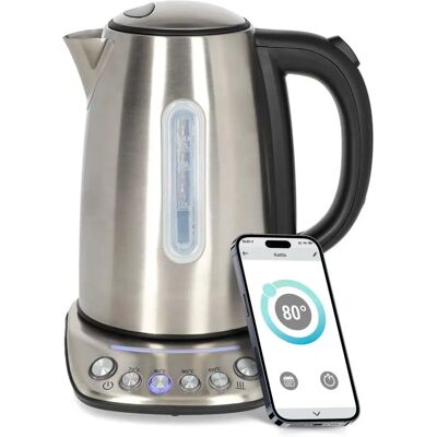 Nedis SmartLife Bouilloire - Wi-Fi - 1.7L - Acier inoxydable - Température réglable - Publicité Nedis SmartLife Bouilloire - Wi-Fi - 1.7L - Acier inoxydable - Température réglable - Publicité