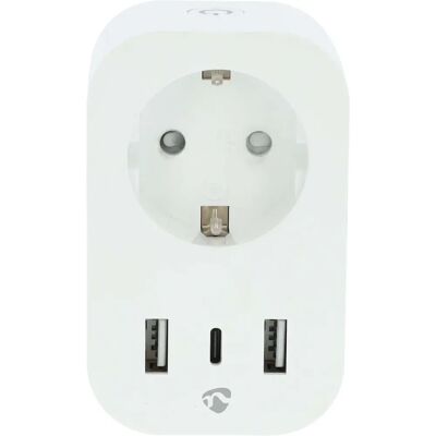 Nedis SmartLife Smart Plug - Wi-Fi, Power Meter, USB-C, USB-A, Type F Nedis SmartLife Smart Plug - Wi-Fi, Power Meter, USB-C, USB-A, Type F