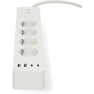 Nedis SmartLife Mehrfachsteckdose - Wi-Fi, 4 Ausgänge, USB-A, USB-C - 3680W Nedis SmartLife Mehrfachsteckdose - Wi-Fi, 4 Ausgänge, USB-A, USB-C - 3680W
