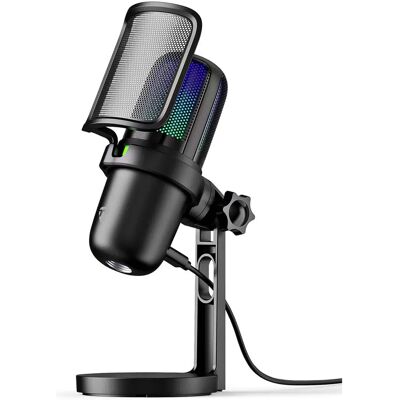 Nedis Microfoon - RGB USB Streaming - Popfilter - Zwart Nedis Microfoon - RGB USB Streaming - Popfilter - Zwart