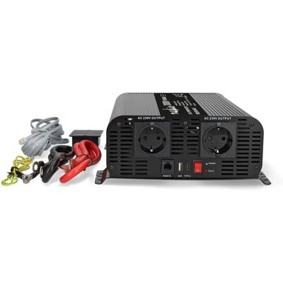 Nedis Power Inverter Ren Sinusvåg - 2000 W, USB-C, USB-A Nedis Power Inverter Ren Sinusvåg - 2000 W, USB-C, USB-A