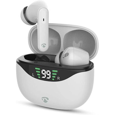 Nedis Vollständig kabellose Kopfhörer - ANC, 30h, Bluetooth, Weiß Nedis Vollständig kabellose Kopfhörer - ANC, 30h, Bluetooth, Weiß