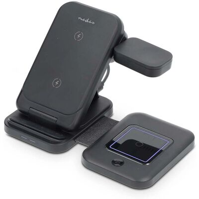 Nedis Wireless Charging - 3-in-1 - 15W - Black Nedis Wireless Charging - 3-in-1 - 15W - Black