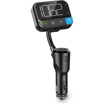 Nedis Auto FM-Sender - Svanhals - Bluetooth - 2" Bildschirm - Schwarz/Weiß - PD 20W/QC 3.0 Nedis Auto FM-Sender - Svanhals - Bluetooth - 2" Bildschirm - Schwarz/Weiß - PD 20W/QC 3.0