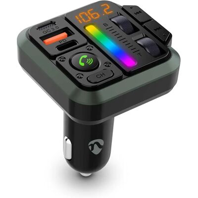 Nedis bil FM-sändare - Fast - Trådlösa samtal - Amber-skärm - Bluetooth - PD 18 W / PD 24 W - S Nedis bil FM-sändare - Fast - Trådlösa samtal - Amber-skärm - Bluetooth - PD 18 W / PD 24 W - S