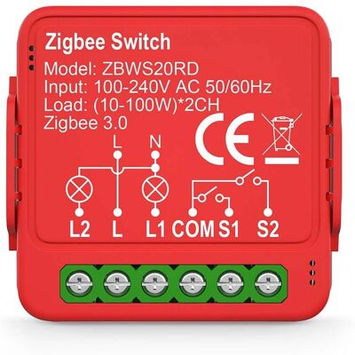 Nedis Zigbee Smart Switch - Zigbee 3.0, 2x100W, App für Android Nedis Zigbee Smart Switch - Zigbee 3.0, 2x100W, App für Android