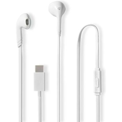 Nedis-kuulokkeet USB-C-kaapelilla - 1,20 m - Sisäänrakennettu mikrofoni ja äänenvoimakkuuden säätö - Kuulokkeet Nedis-kuulokkeet USB-C-kaapelilla - 1,20 m - Sisäänrakennettu mikrofoni ja äänenvoimakkuuden säätö - Kuulokkeet