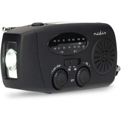 Nedis Tragbares AM/FM-Notfallradio - Schwarz Nedis Tragbares AM/FM-Notfallradio - Schwarz