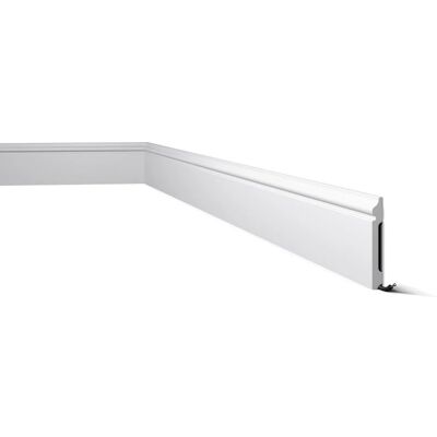 NMC Wallstyl Skirting - White, 200cm, Lightweight, Shockproof - Interior NMC Wallstyl Skirting - White, 200cm, Lightweight, Shockproof - Interior