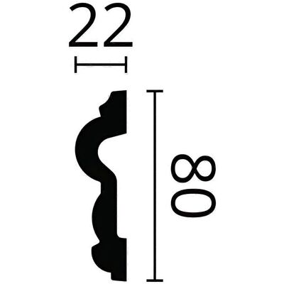 NMC ARSTYL Z30 Panelleiste - Weiß, 200cm, 8cm, 2.2cm NMC ARSTYL Z30 Panelleiste - Weiß, 200cm, 8cm, 2.2cm