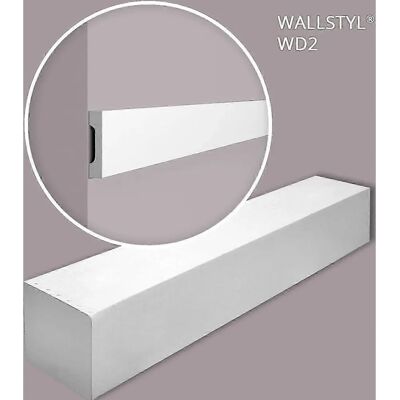 NMC Wandleiste - 42m Weiß Vorgrundiert - Extruziertes Polystyrol - Klassischer Stil NMC Wandleiste - 42m Weiß Vorgrundiert - Extruziertes Polystyrol - Klassischer Stil