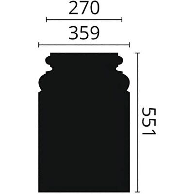 NMC ARSTYL PB1 Base pilastro - base di pilastro, bianca, leggera, resistente, stabile NMC ARSTYL PB1 Base pilastro - base di pilastro, bianca, leggera, resistente, stabile