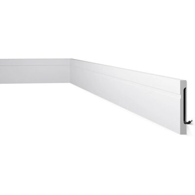 NMC Wallskirting - White, 200cm x 1.8cm x 15cm - Skirting Type NMC Wallskirting - White, 200cm x 1.8cm x 15cm - Skirting Type