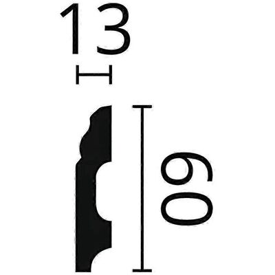NMC Wandleiste - 200cm Weiß HDPS NMC Wandleiste - 200cm Weiß HDPS