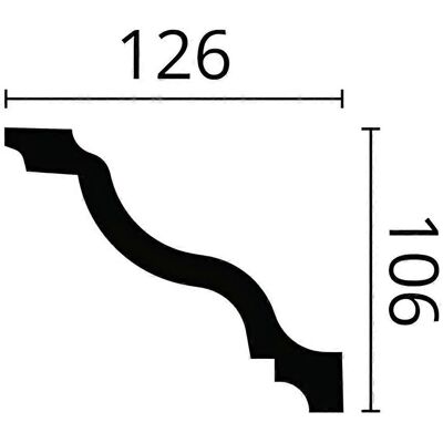Gesso cornice bianca NMC - 12m Wallstyl Polistirene estruso Gesso cornice bianca NMC - 12m Wallstyl Polistirene estruso