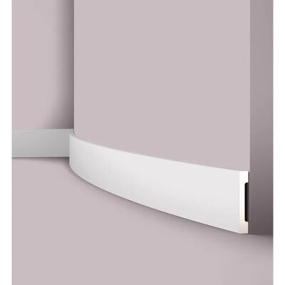 NMC White Polyurethane Skirting - 200cm x 1.5cm x 11cm - WallStyl FLEX NMC White Polyurethane Skirting - 200cm x 1.5cm x 11cm - WallStyl FLEX
