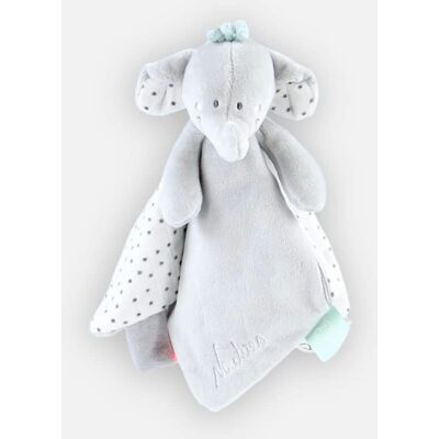 Noukies Dino Ops Baby Doudou - Veloudoux, Blauw - Pasgeboren Noukies Dino Ops Baby Doudou - Veloudoux, Blauw - Pasgeboren