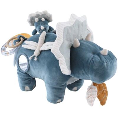 Doudou d'activités Noukie's Veloudoux et coton bio bleu - Publicité Doudou d'activités Noukie's Veloudoux et coton bio bleu - Publicité