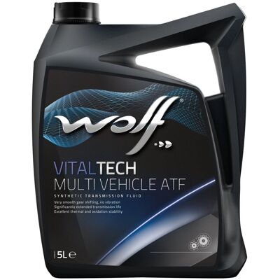 Huile Wolf Multi Vehicle Atf 5 L - Huile de transmission - Publicité Huile Wolf Multi Vehicle Atf 5 L - Huile de transmission - Publicité