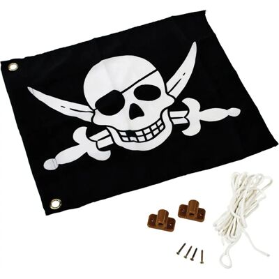 Drapeau Pirate AXI - Crâne de pirate - 55x45cm - Drapeau Drapeau Pirate AXI - Crâne de pirate - 55x45cm - Drapeau