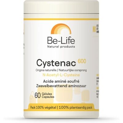 Cystenac 600mg de Be-Life - Capsules - Complément alimentaire - Publicité Cystenac 600mg de Be-Life - Capsules - Complément alimentaire - Publicité