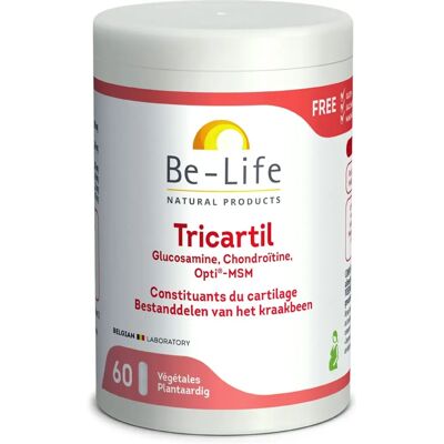 Be-Life Tricartil - Glucosamine, Chondroïtine, MSM - Kraakbeen - 60 Capsules Be-Life Tricartil - Glucosamine, Chondroïtine, MSM - Kraakbeen - 60 Capsules