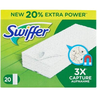 Recharge de Poussière Secque Swiffer - Système de Rechange pour Mop - Publicité Recharge de Poussière Secque Swiffer - Système de Rechange pour Mop - Publicité