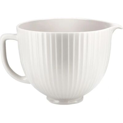 KitchenAid Hvit Keramisk 4,8L Miksebolle - Mikrobølgeovnssikker KitchenAid Hvit Keramisk 4,8L Miksebolle - Mikrobølgeovnssikker