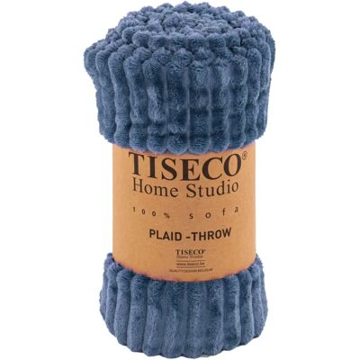 Tiseco - RIBBLE - Blau - 130x160 - Decke Tiseco - RIBBLE - Blau - 130x160 - Decke