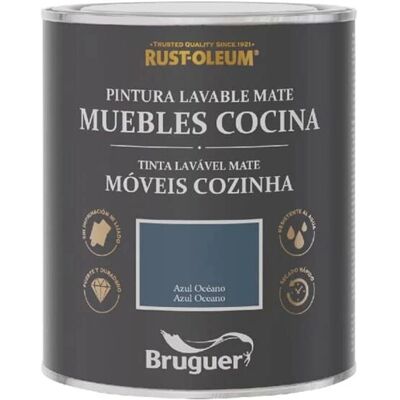 Pintura para Muebles de Cocina Rust-Oleum Azul Océano - Mate - 750ml Pintura para Muebles de Cocina Rust-Oleum Azul Océano - Mate - 750ml