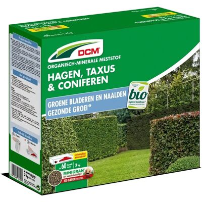 Engrais de jardin DCM pour haies et conifères - 3kg - Publicité Engrais de jardin DCM pour haies et conifères - 3kg - Publicité