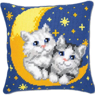 Coussin Broderie Moon and Kittens Vervaco - Multicolore Coussin Broderie Moon and Kittens Vervaco - Multicolore