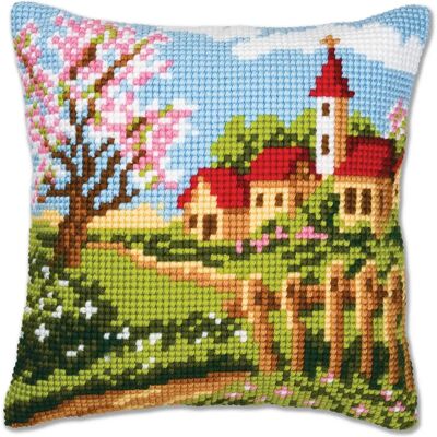 Kit de almofada Vervaco ponto de cruz - 40x40cm Kit de almofada Vervaco ponto de cruz - 40x40cm