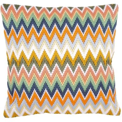 Vervaco Zigzag Długi Szydełkowy Pokrowiec na Poduszkę - Poduszka, 40x40 cm Vervaco Zigzag Długi Szydełkowy Pokrowiec na Poduszkę - Poduszka, 40x40 cm