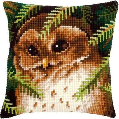 Almohadilla de punto de cruz de Búho de Vervaco - Almohadilla de punto de cruz, Tamaño aprox 40 x 40 cm, Adecuado para niños mayores de 7 años Almohadilla de punto de cruz de Búho de Vervaco - Almohadilla de punto de cruz, Tamaño aprox 40 x 40 cm, Adecuado para niños mayores de 7 años