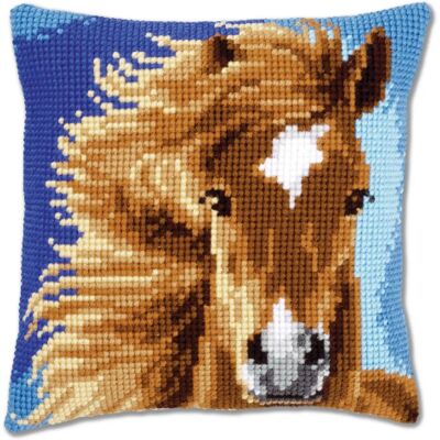 Vervaco Voorbedrukte borduurkussen - Handgeschilderd ontwerp - 40x40cm Vervaco Voorbedrukte borduurkussen - Handgeschilderd ontwerp - 40x40cm