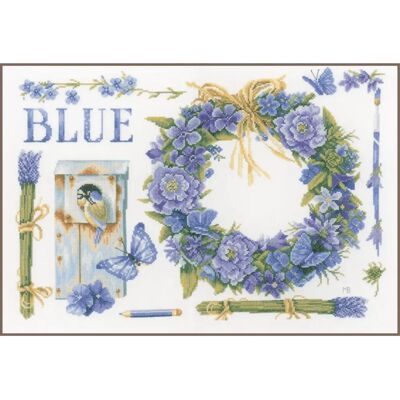Lanarte Lavender Wreath Counted Cross-Stitch Kit - Cross-stitch Kit Lanarte Lavender Wreath Counted Cross-Stitch Kit - Cross-stitch Kit