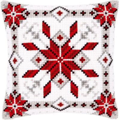 Vervaco Cross-Stitch Cushion Kit - Cotton, Multicolor, 40x40 cm Vervaco Cross-Stitch Cushion Kit - Cotton, Multicolor, 40x40 cm